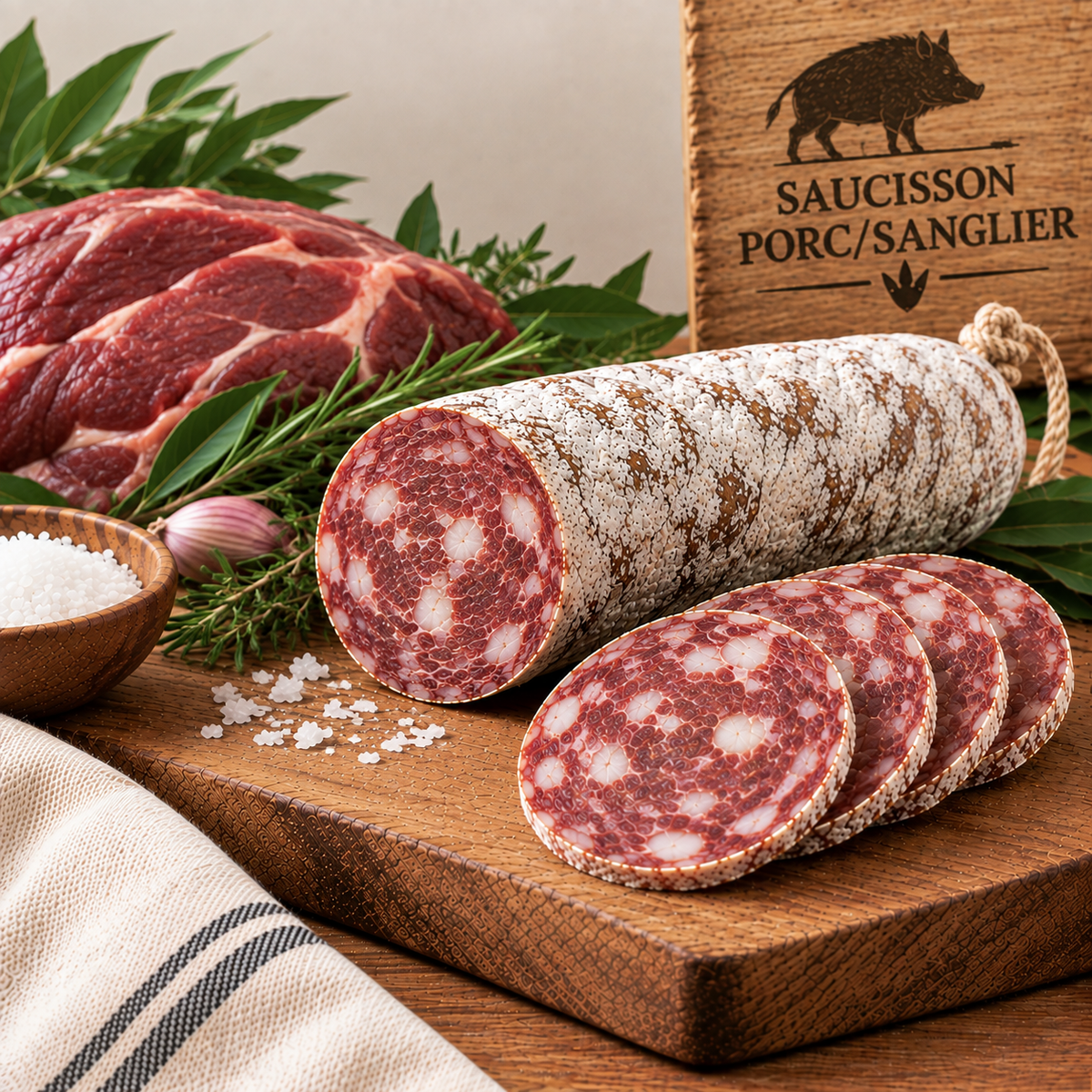 saucisson porc et sanglier