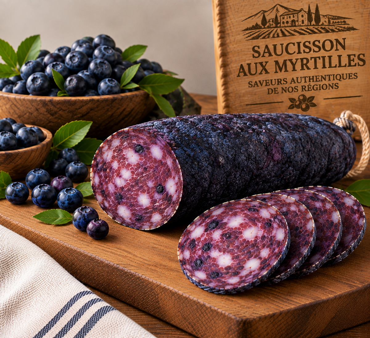 saucisson aux myrtilles