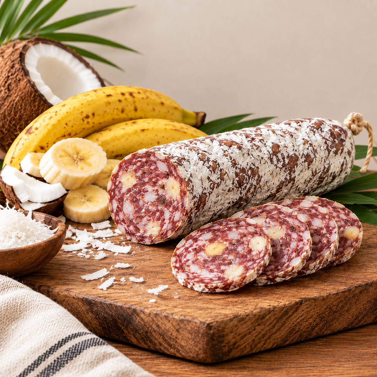 saucisson créole (noix de coco, banane)